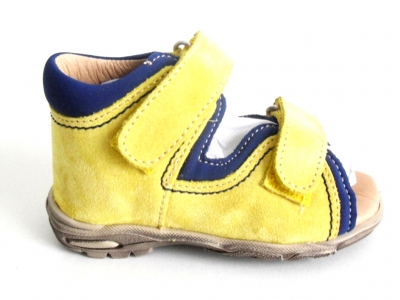 Sandale copii LM, cod 3S62, seria ESTATE, galben, piele naturala