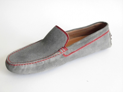 Mocasini barbati LM, cod 1M296, seria ROSSO, gri, piele naturala