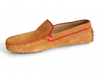 Mocasini barbati LM, cod 1M298, seria ROSSO, maro deschis, piele naturala