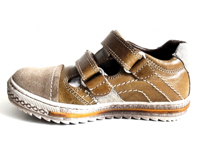 Pantofi sport copii LM, cod 3A180, seria SANDY, olive, piele naturala