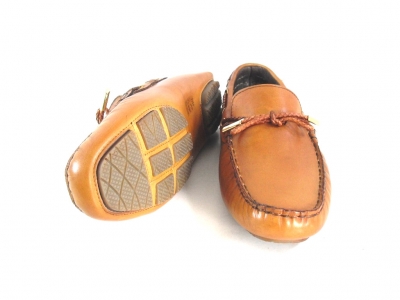 Mocasini barbati LM, cod 1M384, seria SNUR, maro deschis, piele naturala