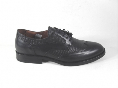 Pantofi barbati LM, cod 1P365, seria STEVE, negru, piele naturala