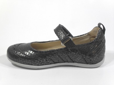 Pantofi copii fete LM, cod 6P94, seria KITTY, gri, piele naturala