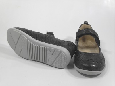 Pantofi copii fete LM, cod 6P94, seria KITTY, gri, piele naturala