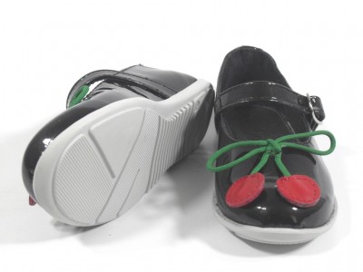Pantofi copii fete LM, cod 6P100, seria CHERRY, negru, piele naturala