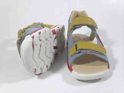 Sandale copii LM, cod 3S84, seria CERCHI, albastru, piele naturala