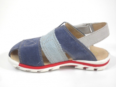 Sandale copii LM, cod 3S85, seria TOTTO, albastru, piele naturala