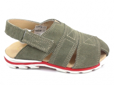 Sandale copii LM, cod 3S86, seria TOTTO, olive, piele naturala
