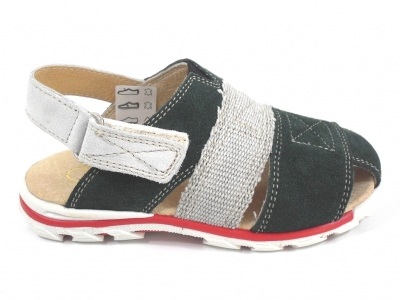 Sandale copii LM, cod 3S87, seria TOTTO, verde forest, piele naturala