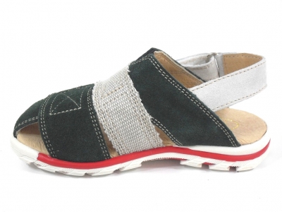 Sandale copii LM, cod 3S87, seria TOTTO, verde forest, piele naturala