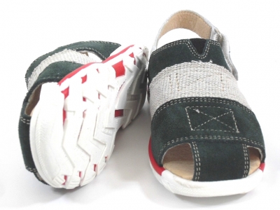 Sandale copii LM, cod 3S87, seria TOTTO, verde forest, piele naturala