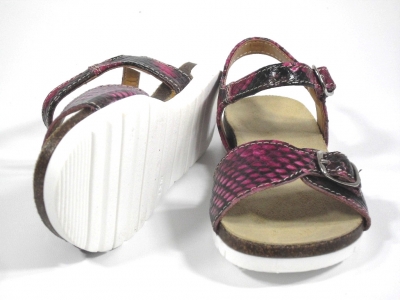 Sandale copii fete LM, cod 6S86, seria ELSA, rosu, piele naturala