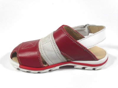 Sandale copii LM, cod 3S91, seria TOTTO, rosu, piele naturala