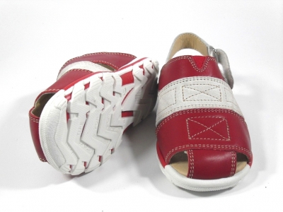Sandale copii LM, cod 3S91, seria TOTTO, rosu, piele naturala