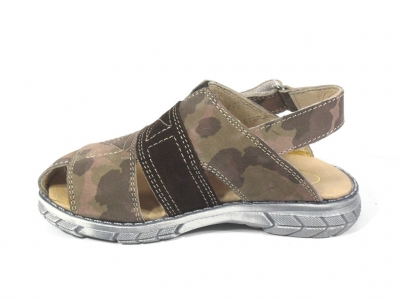 Sandale copii LM, cod 3S95, seria TOTTO, army, piele naturala