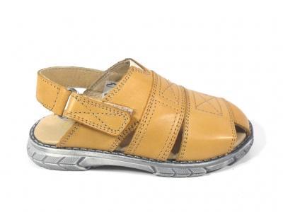 Sandale copii LM, cod 3S96, seria TOTTO, maro deschis, piele naturala