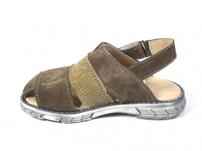 Sandale copii LM, cod 3S98, seria TOTTO, maro, piele naturala