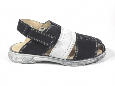 Sandale copii LM, cod 3S101, seria TOTTO, negru, piele naturala