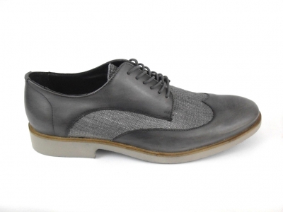 Pantofi barbati LM, cod 1P400, seria DANY, gri, piele naturala