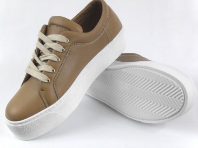 Pantofi sport femei LM, cod 2A173, seria DALIDA, bej, piele naturala