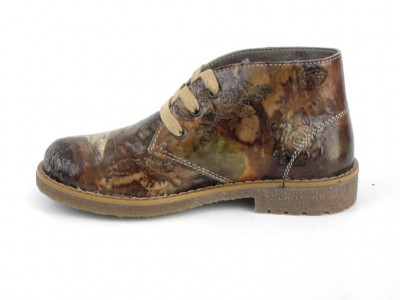 Ghete copii fete LM, cod 6G74, seria CREP, maro, piele naturala