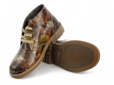 Ghete copii fete LM, cod 6G74, seria CREP, maro, piele naturala