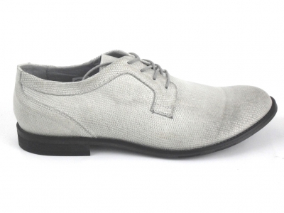 Pantofi barbati LM, cod 1P436, seria TRECCIO, gri, piele naturala