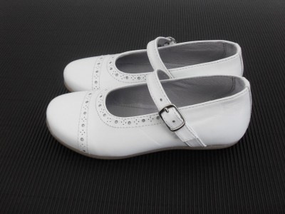 Pantofi copii fete LM, cod 6P115, seria PAMY, alb, piele naturala