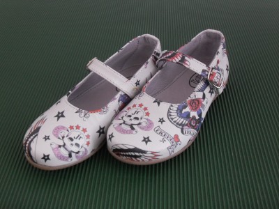 Pantofi copii fete LM, cod 6P129, seria CHERRY, multicolor, piele naturala