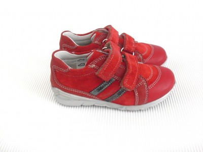 Pantofi sport copii fete LM, cod 6A33, seria KIDDY, rosu, piele naturala