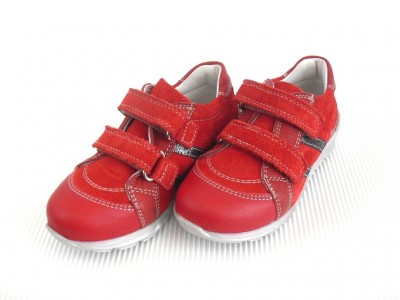 Pantofi sport copii fete LM, cod 6A33, seria KIDDY, rosu, piele naturala