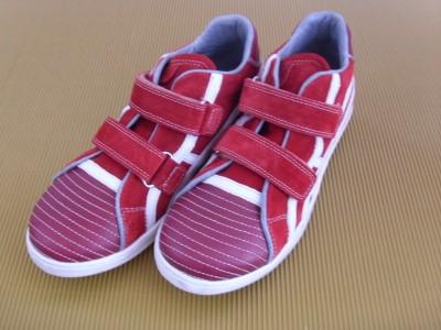 Pantofi sport adulti LM, cod 4A43, seria TRIP SKY, rosu, piele naturala