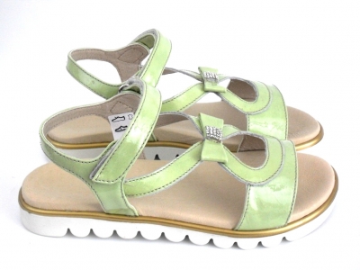 Sandale copii fete LM, cod 6S103, seria ELSA, verde sea, piele naturala