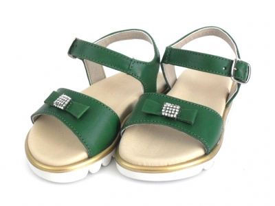 Sandale copii fete LM, cod 6S110, seria ELSA, verde, piele naturala