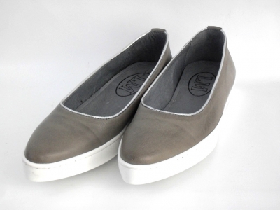 Pantofi femei LM, cod 2P285, seria PRINCESS, gri, piele naturala