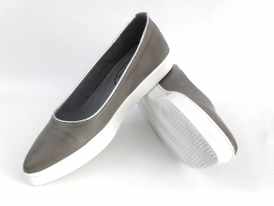 Pantofi femei LM, cod 2P285, seria PRINCESS, gri, piele naturala