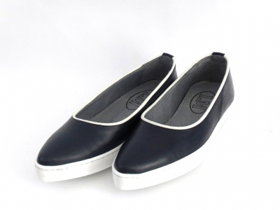 Pantofi femei LM, cod 2P288, seria PRINCESS, albastru, piele naturala