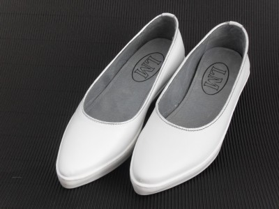 Pantofi femei LM, cod 2P290, seria PRINCESS, alb, piele naturala