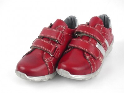 Pantofi sport copii LM, cod 3A312, seria ANDOS SKY, rosu, piele naturala