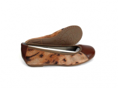 Pantofi femei LM, cod 2P299, seria RAINBOW NEW, maro deschis, piele naturala