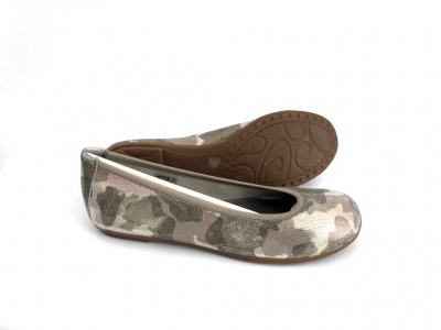 Pantofi femei LM, cod 2P308, seria RAINBOW NEW, khaki, piele naturala