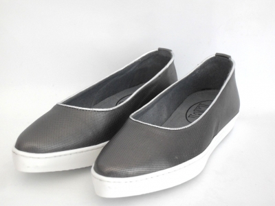 Pantofi femei LM, cod 2P309, seria PRINCESS, argintiu, piele naturala