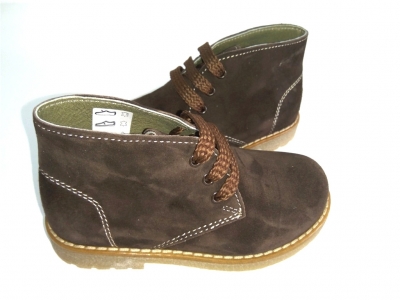 Ghete copii LM, cod 3G870, seria CREP, maro inchis, piele naturala