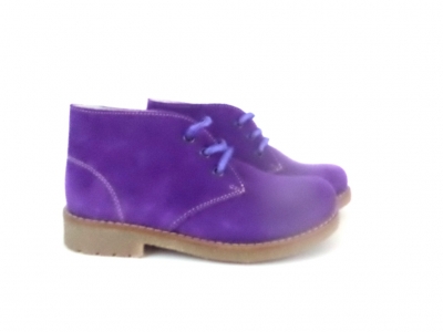 Ghete copii fete LM, cod 6G87, seria CREP, mov, piele naturala