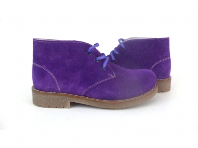 Ghete copii fete LM, cod 6G87, seria CREP, mov, piele naturala