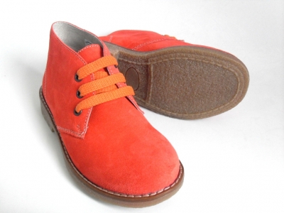 Ghete copii fete LM, cod 6G92, seria CREP, rosu, piele naturala