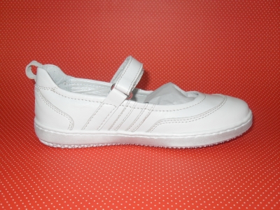 Pantofi copii fete LM, cod 6P139, seria KITTY, alb, piele naturala