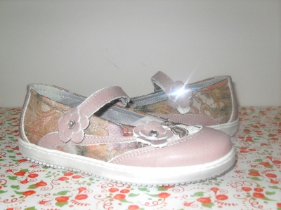 Pantofi copii fete LM, cod 6P146, seria FLEUR, lavanda, piele naturala