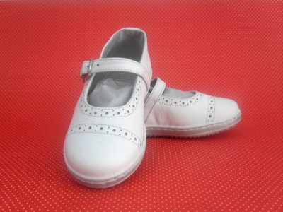 Pantofi copii fete LM, cod 6P174, seria PAMY, alb, piele naturala