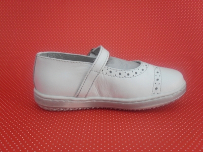 Pantofi copii fete LM, cod 6P174, seria PAMY, alb, piele naturala